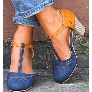 Blue and orange Shoes